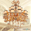 bright colored chandeliers